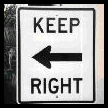 Funny Road signs - keep left? - or right?