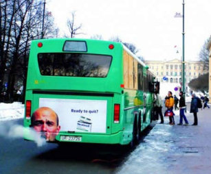 Anti-smoking bus