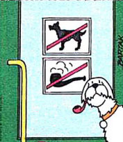 Anti-smoking dog cartoon