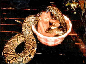 Baby with Snake