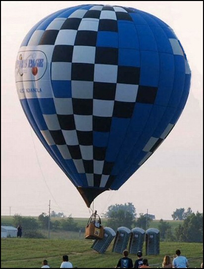 Balloon hit toilets