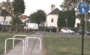 cycling obstacles - bikers blocked