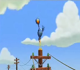 Big bird on a wire