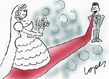 Funny bride cartoon