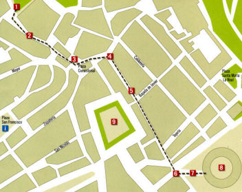 Pamplona Bull Run Map