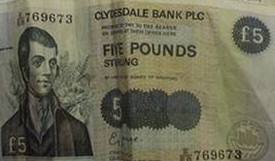 Robert Burns £5 note