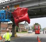 Bus looses roof