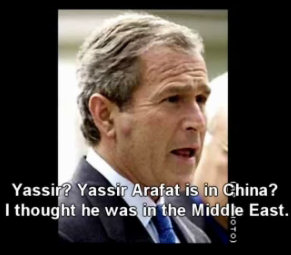 President Bush and Condoleezza Rice - Yassir Arrafat