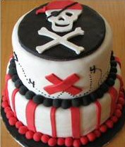 Funny pirate cake