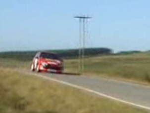 Video rally car crash