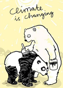 Polar bear global warming humour