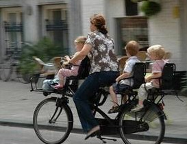 Cycle Woman and Children