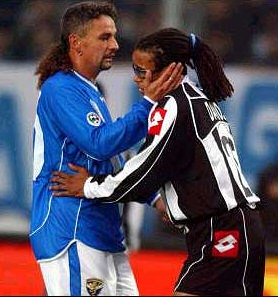 Edgar Davids and Roberto Baggio