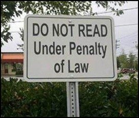 Do not read this sign