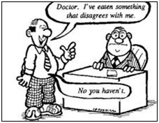 Doctor I have eaten something that disagrees with me