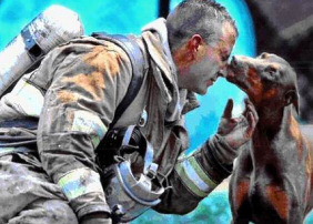 fireman had just saved her from an inferno