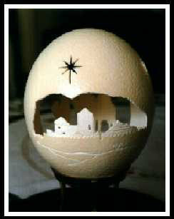 Egg sculpture of Bethlehem
