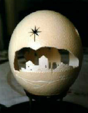 Egg sculpture of Bethlehem