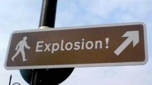 funny explosion sign