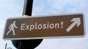 funny explosion sign