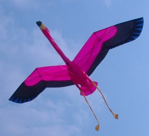 Cute flamingo kite