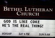 God is like Coke - The Real Thing