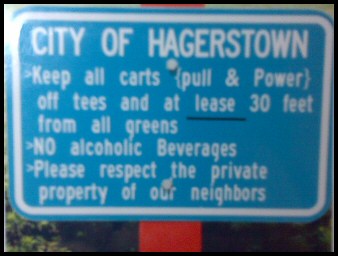 Funny Golf Sign