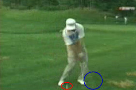 Golf pro trick shot