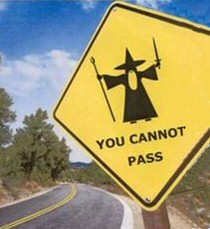 Hallowen Road Sign - Cannot Pass