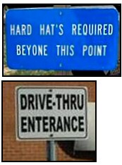 Hard Hat's required - Funny Warning Signs