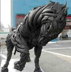 Horse art - old tyres