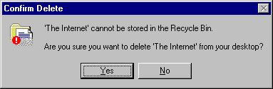 Lost Internet connection? Look in the recycle bin
