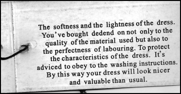 Funny clothes label