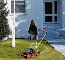 Funny lawn mower picture