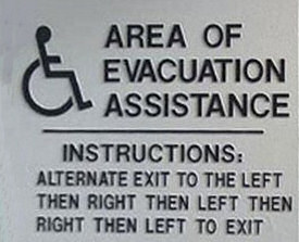 Alternate exit left right left funny sign