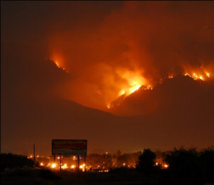 Lightning Strike Sparks Forest Fire