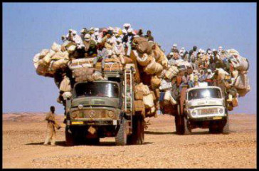 Overloaded truck picture