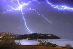 lightning over majorca