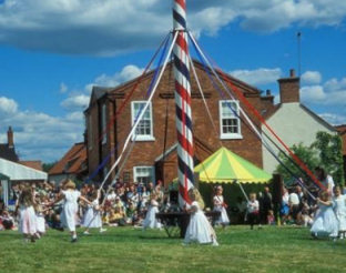 Maypole dance on May day
