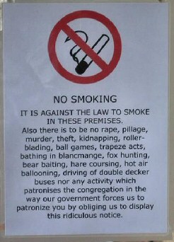 No Smoking Signs