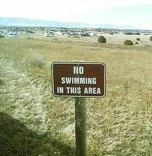 Funny Signs - No Swimming