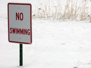 Funny No Swimming Sign