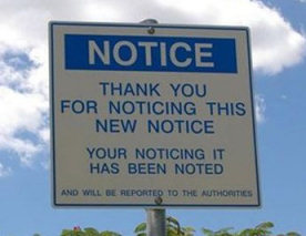 Notice thank you for noticing this new notice