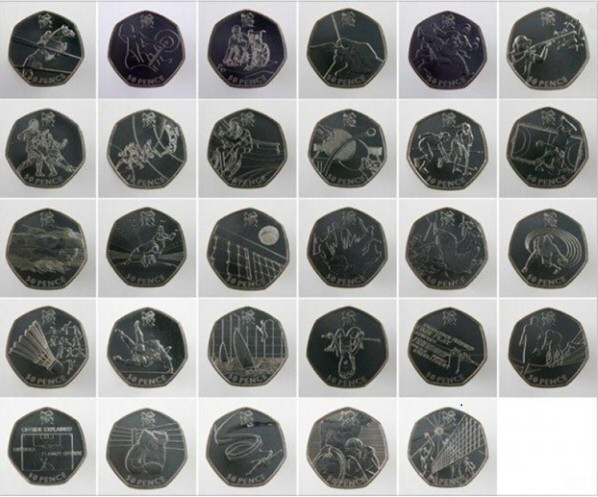 London Olympics 2012 50p Coins