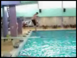 Funny diving trick dive