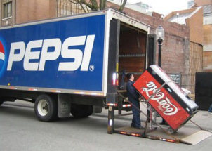 Funny picture coke on pepsi lorry
