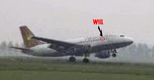 Difficult plane landing