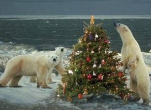 Funny Picture - Polar Bear Christmas Tree