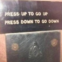Press up to go up.