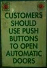 Push button for automatic doors